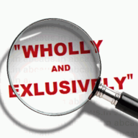 wholly and exclusively